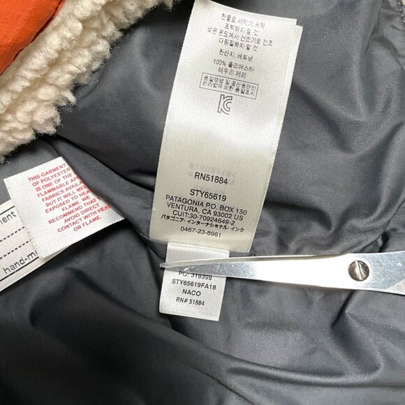 Patagonia Kids' Retro-X Fleece Vest Natural Orange Sleeveless Jacket Size Medium - Picture 8 of 8